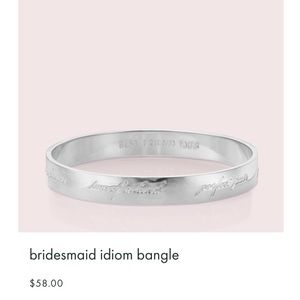 $ DROP! Kate Spade Bridesmaid/Best Friend Bangle